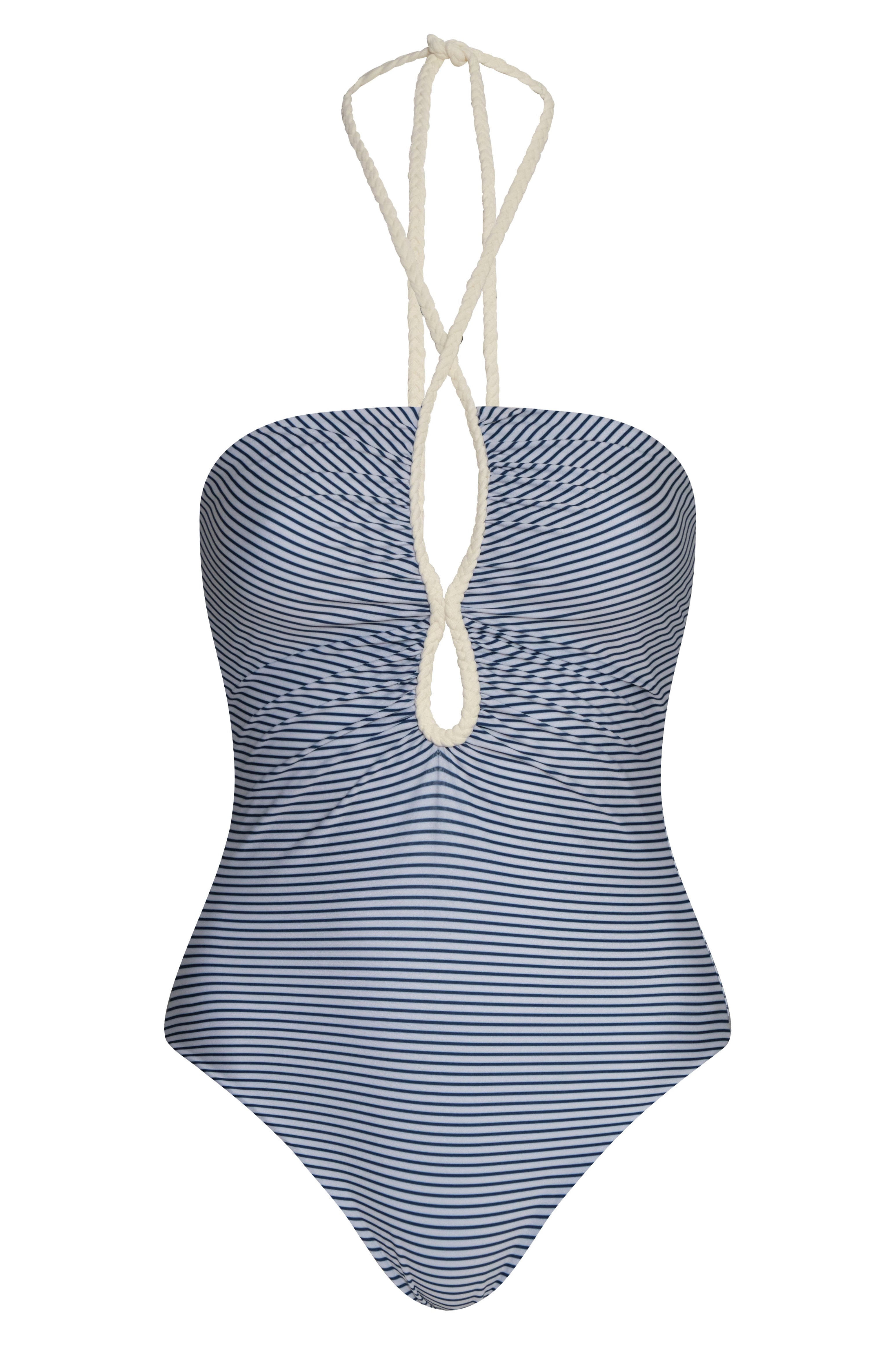 Saint Tropez One Piece in Navy Stripes & Ivory