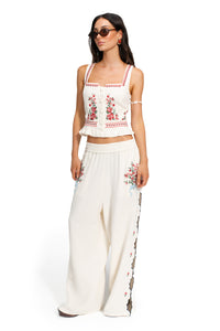Charlotte Crop Top Shirt in Multicolor
