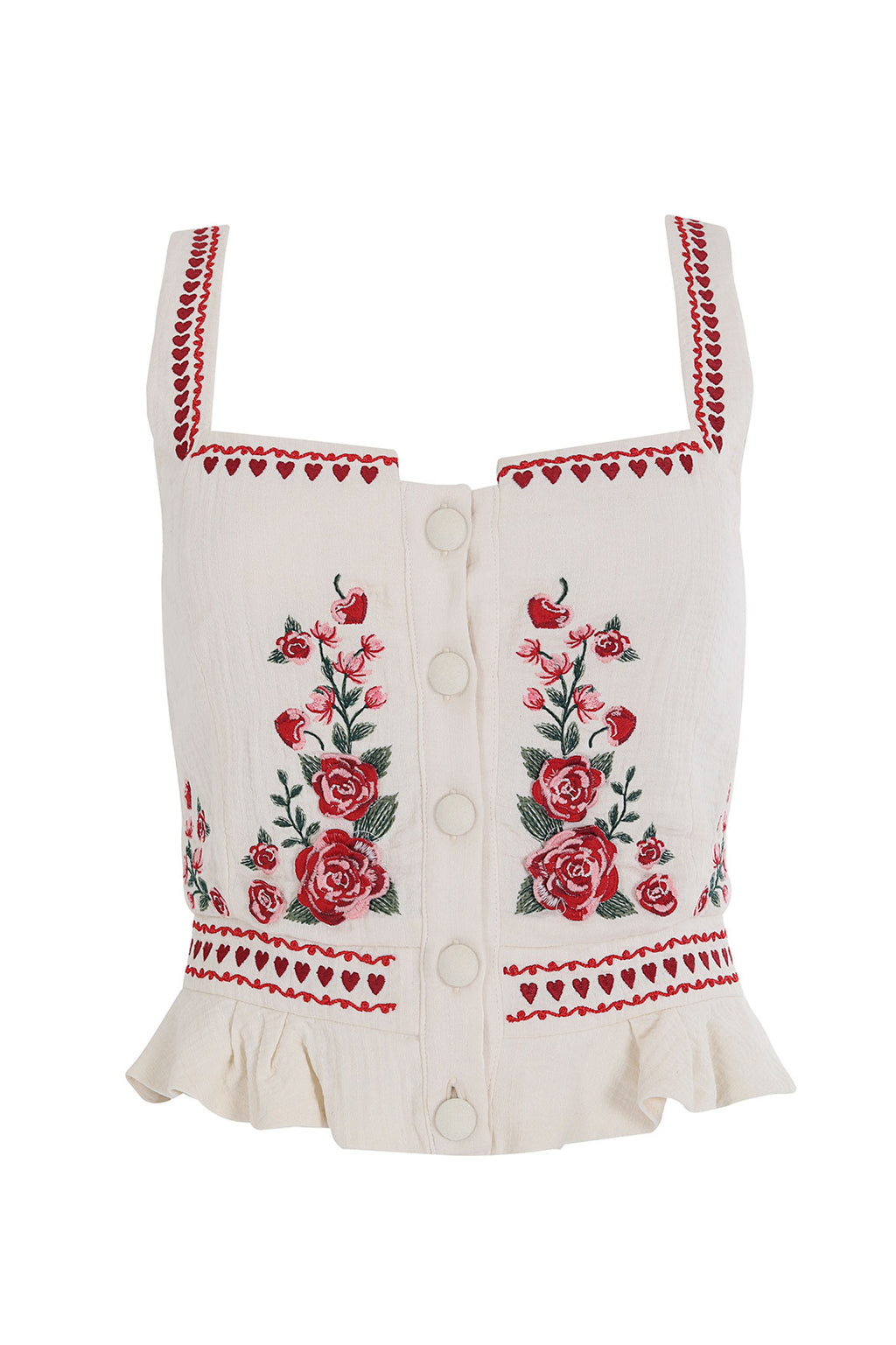 Charlotte Crop Top Shirt in Multicolor