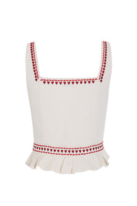 Charlotte Crop Top Shirt in Multicolor