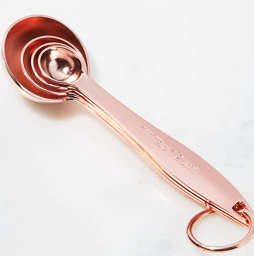 Copper Measuring Spoons, Set of 4