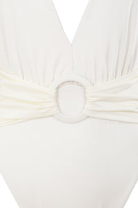 Nader Ina One-Piece Swimsuit in White