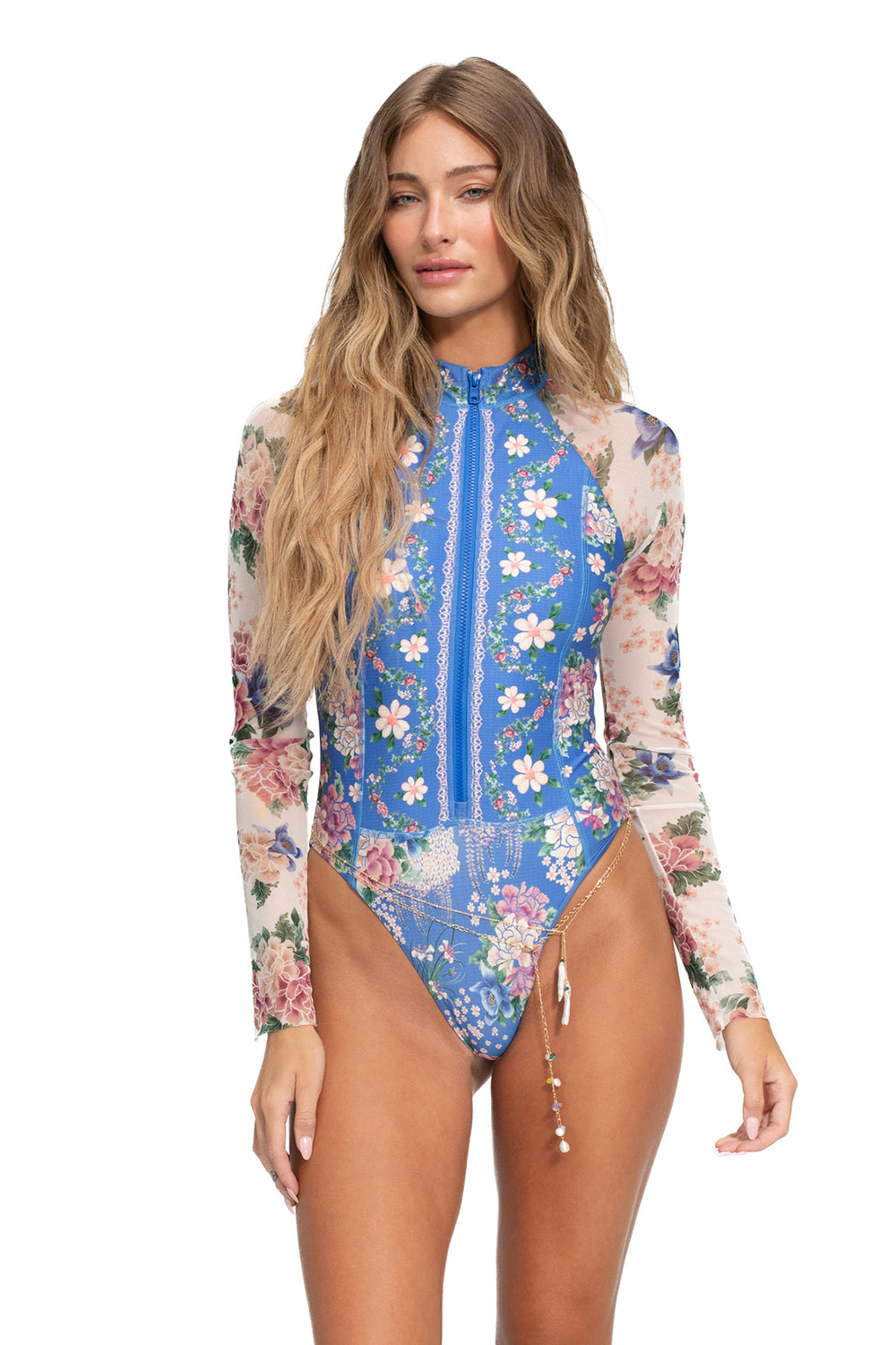 Nader Monti One-Piece Swimsuit in Blue