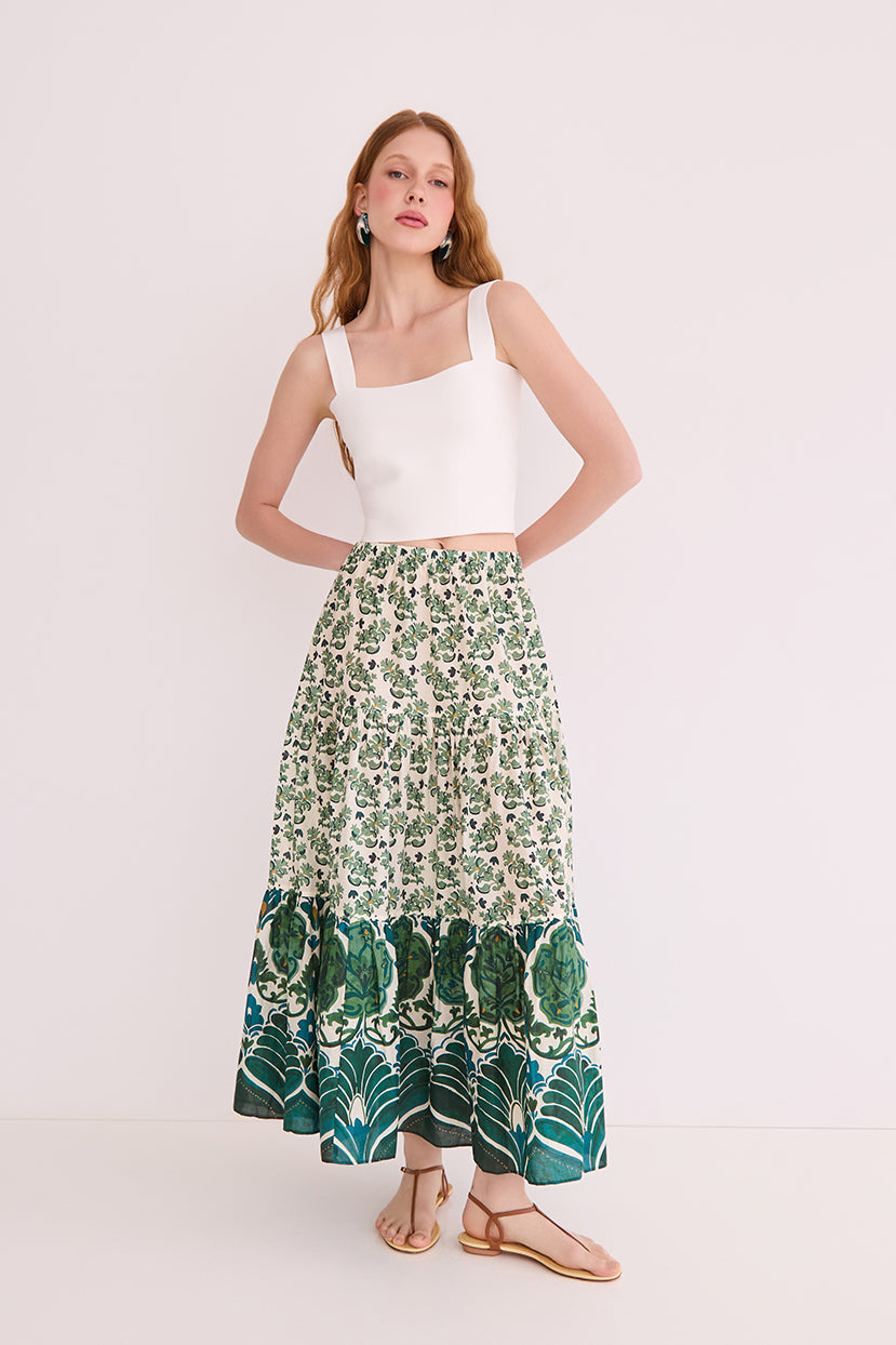 Melanie Skirt in Samara Green