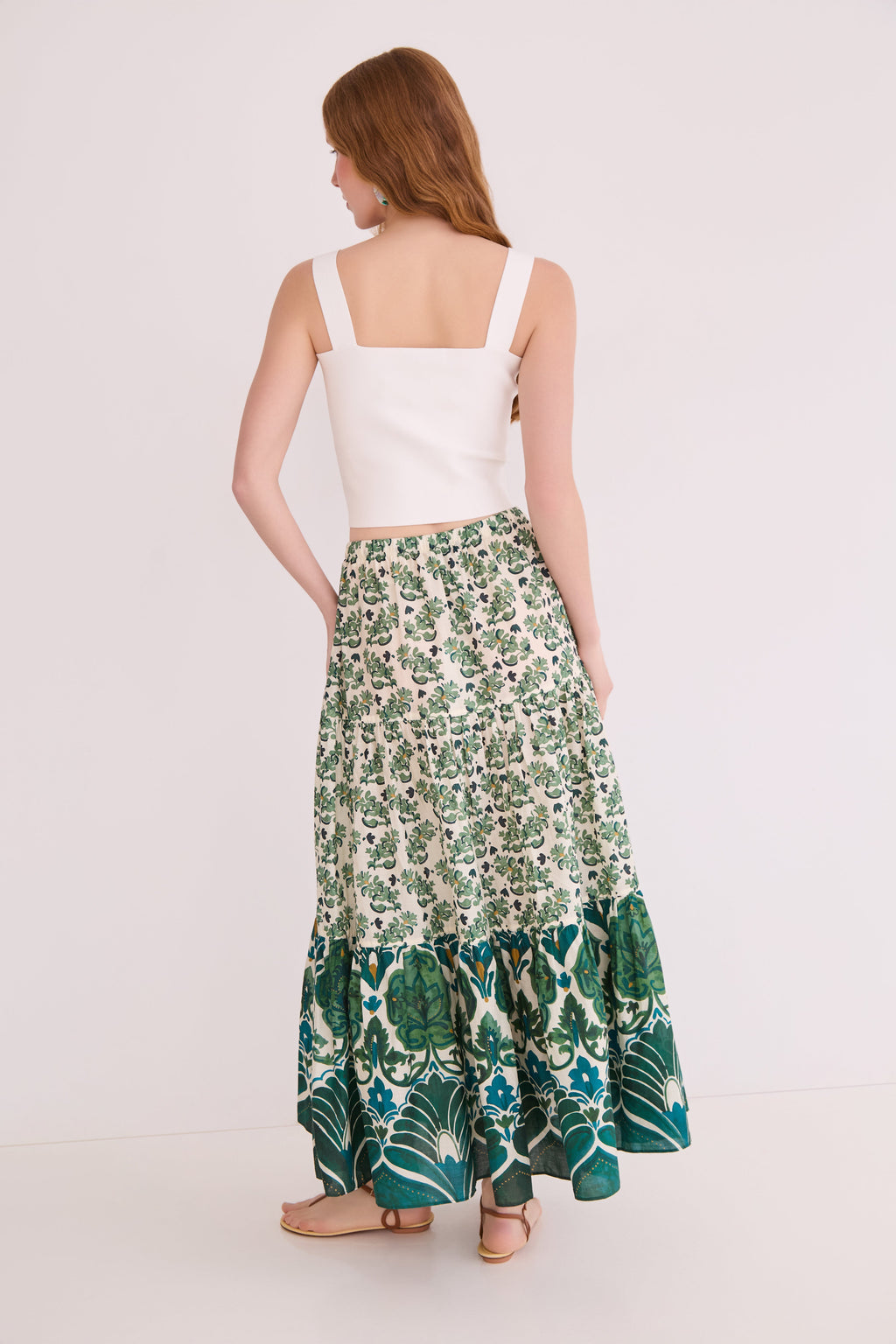 Melanie Skirt in Samara Green
