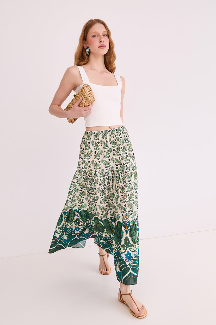Melanie Skirt in Samara Green