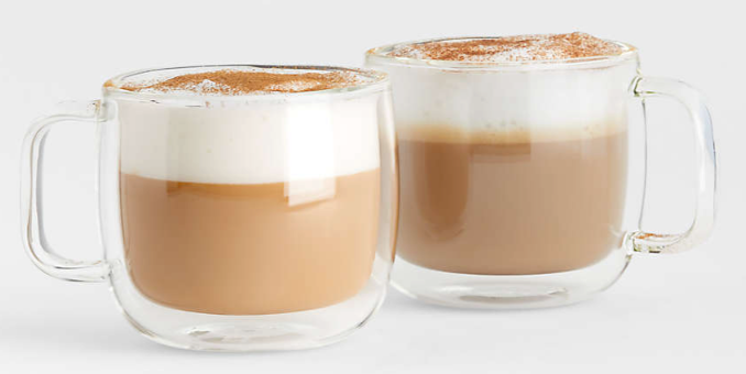 Zwilling Sorrento Plus Cappuccino Glass Mugs, Set of 2