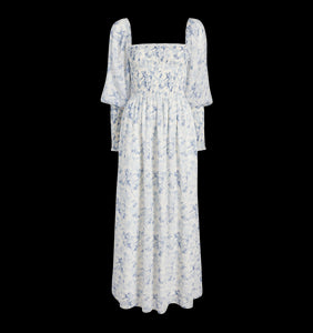 The Grace Maxi Nap Dress in Pressed Flowers Georgette