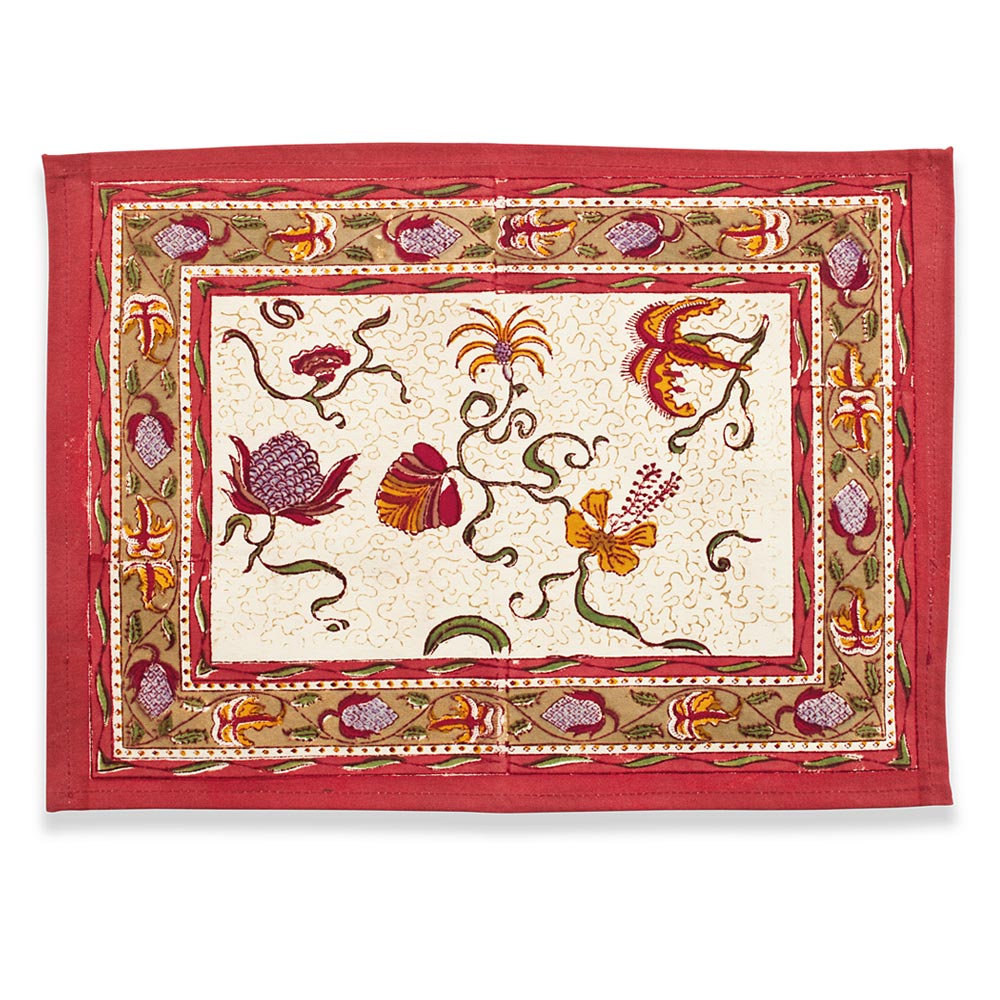 Fleurs des Indes Mats, Set of 6