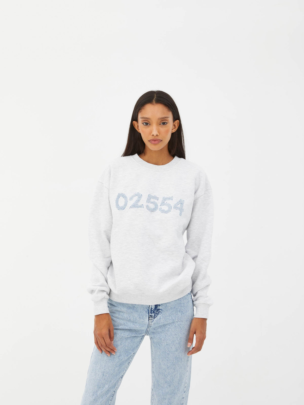 Denim Letter Sweatshirt