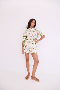 Relaxed Shirt in Flora Trail Ivory