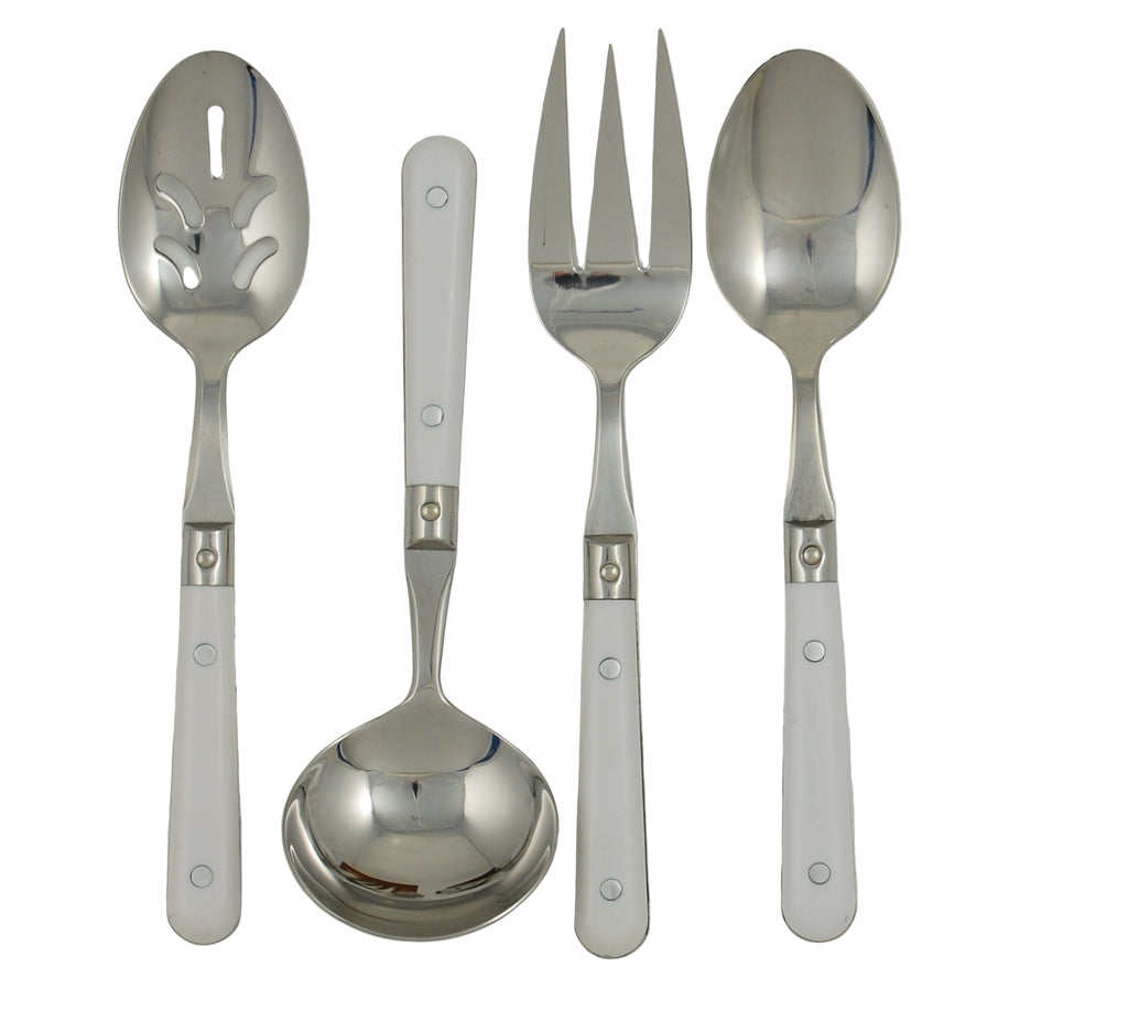 LePrix 4-Piece Hostess Set in White