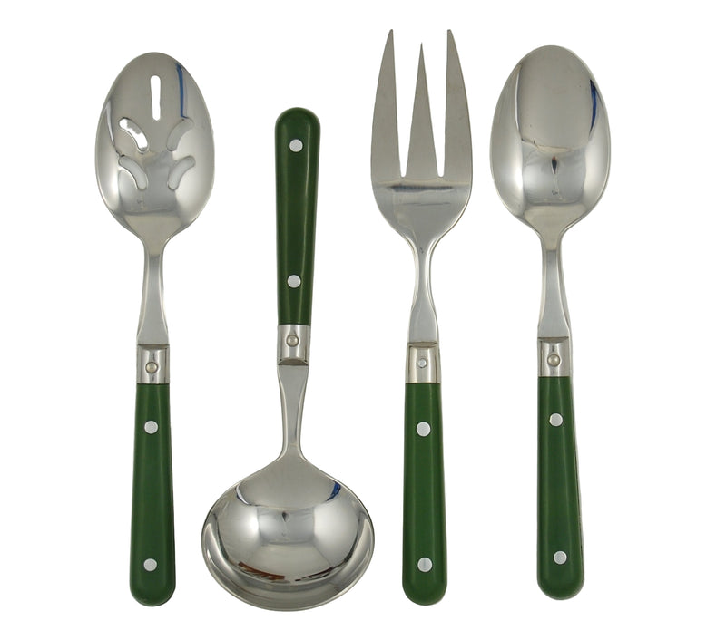 LePrix 4-Piece Hostess Set in Moss Green