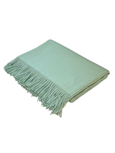 Baby Alpaca Throw Blanket with Fringe