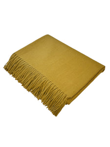 Baby Alpaca Throw Blanket with Fringe