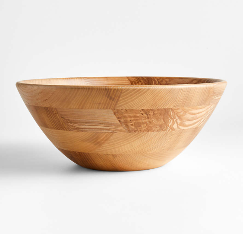 Carson 14.75" Ash Wood Salad Serving Bowl