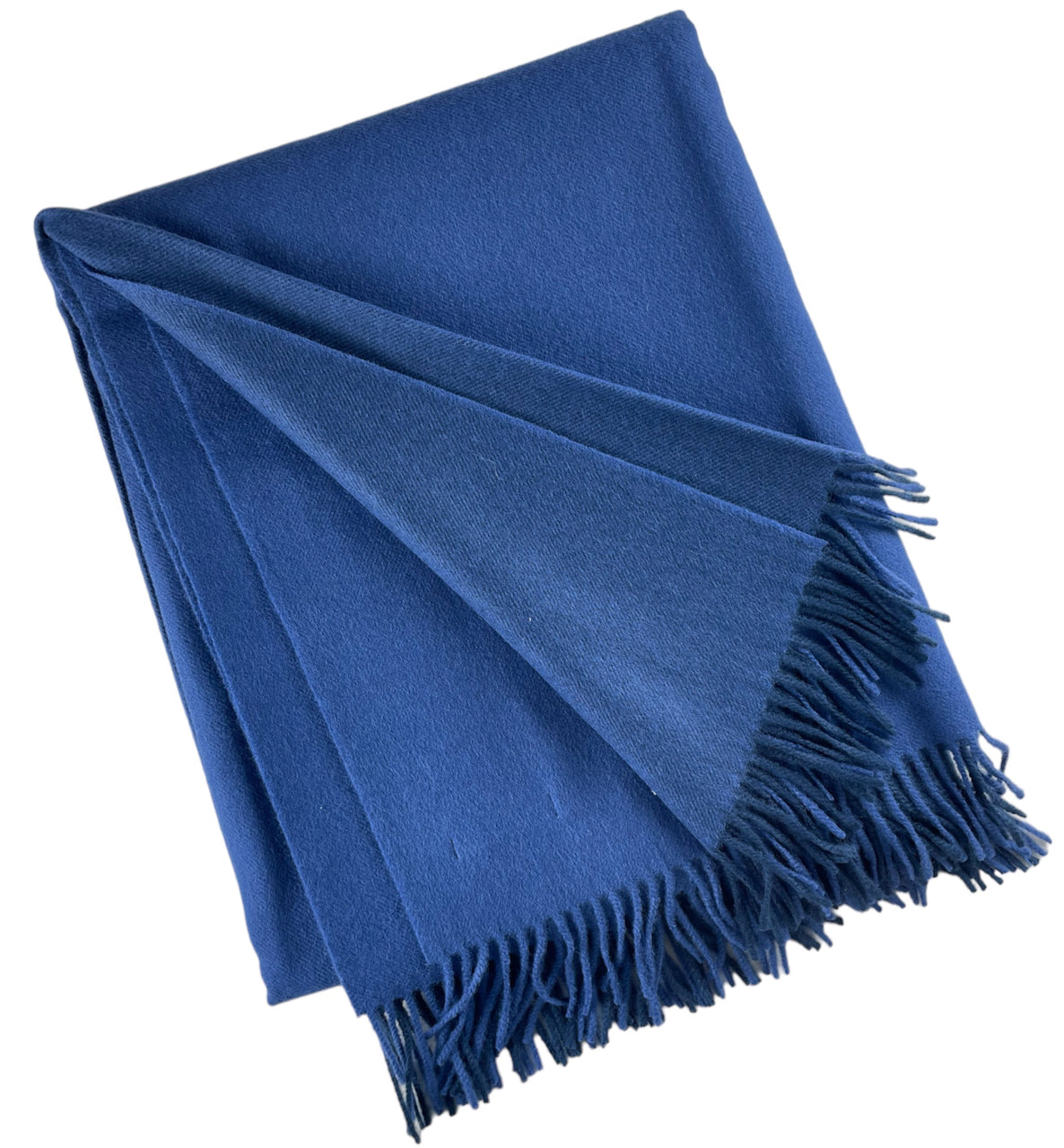 Wool Two Tone Throw with Fringe