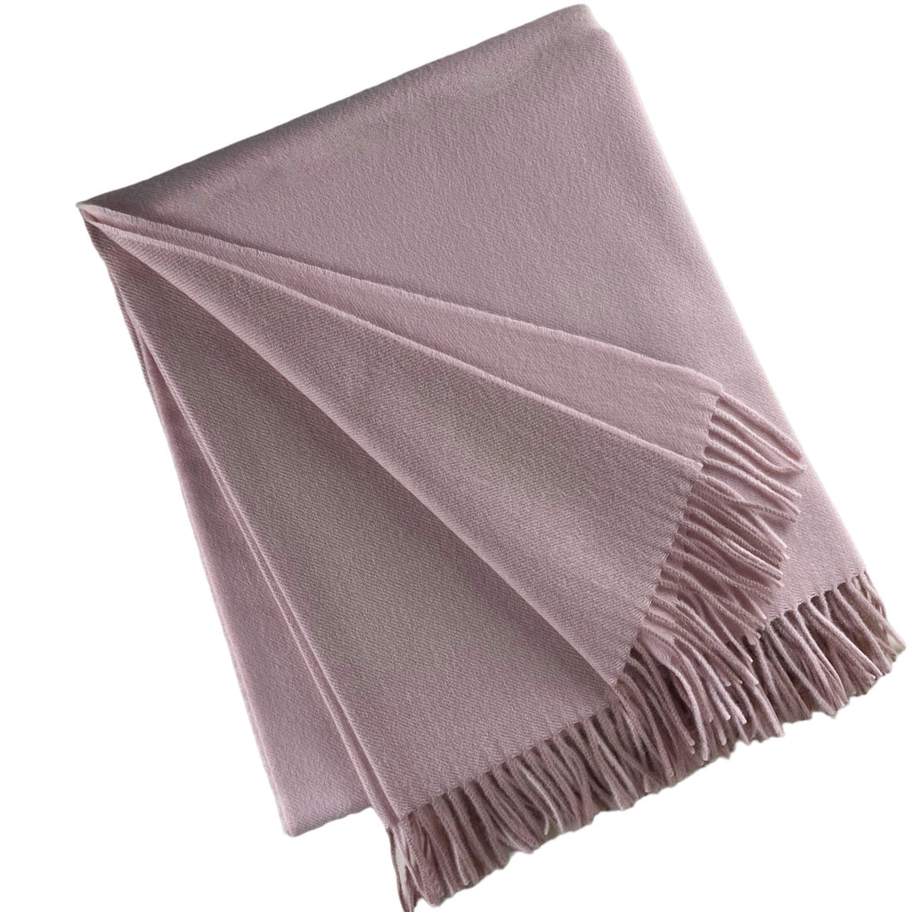 Wool Two Tone Throw with Fringe