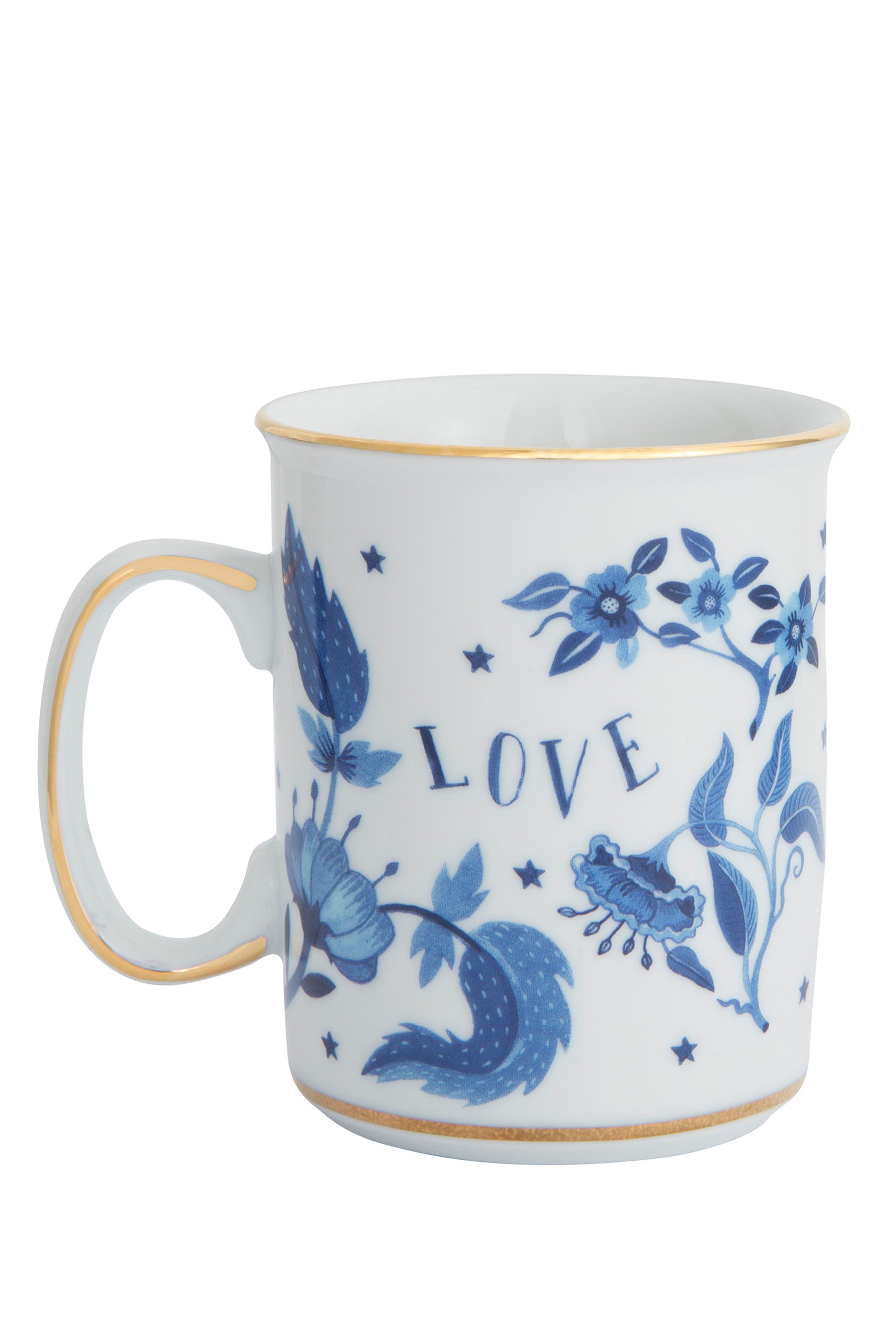 BitossiBlue Floral Mug