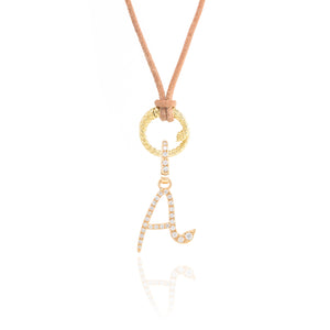 Diamond Snake Initial Charm