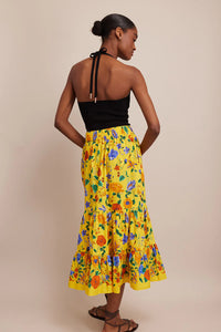 Chase Skirt in Flora Scarf Yellow