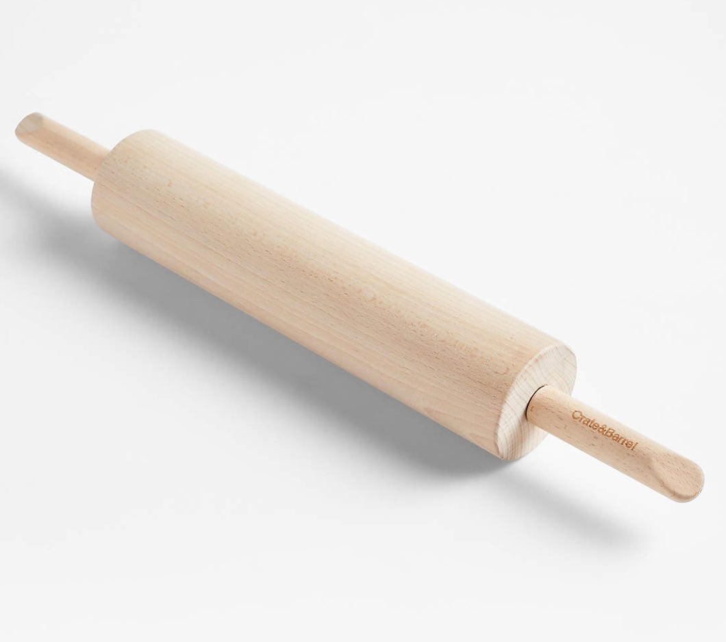 Crate & Barrel Straight Rolling Pin with Handles