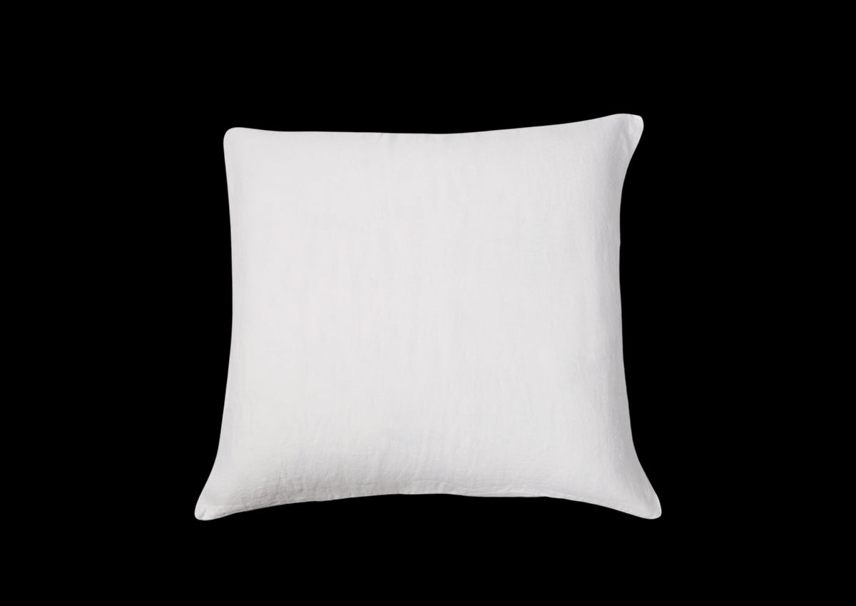 Washed Linen Cushion Cover in White