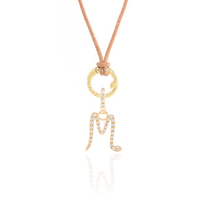 Diamond Snake Initial Charm