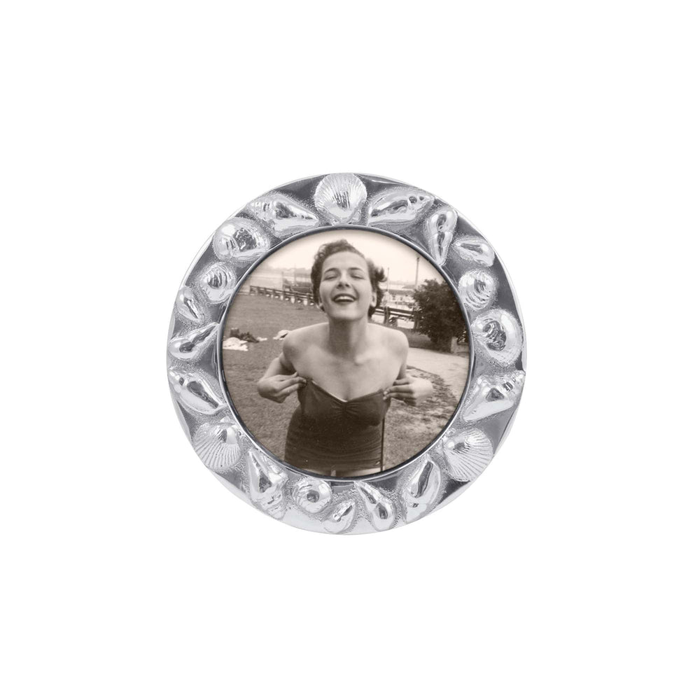 Round Seashell Border 4x4 Frame
