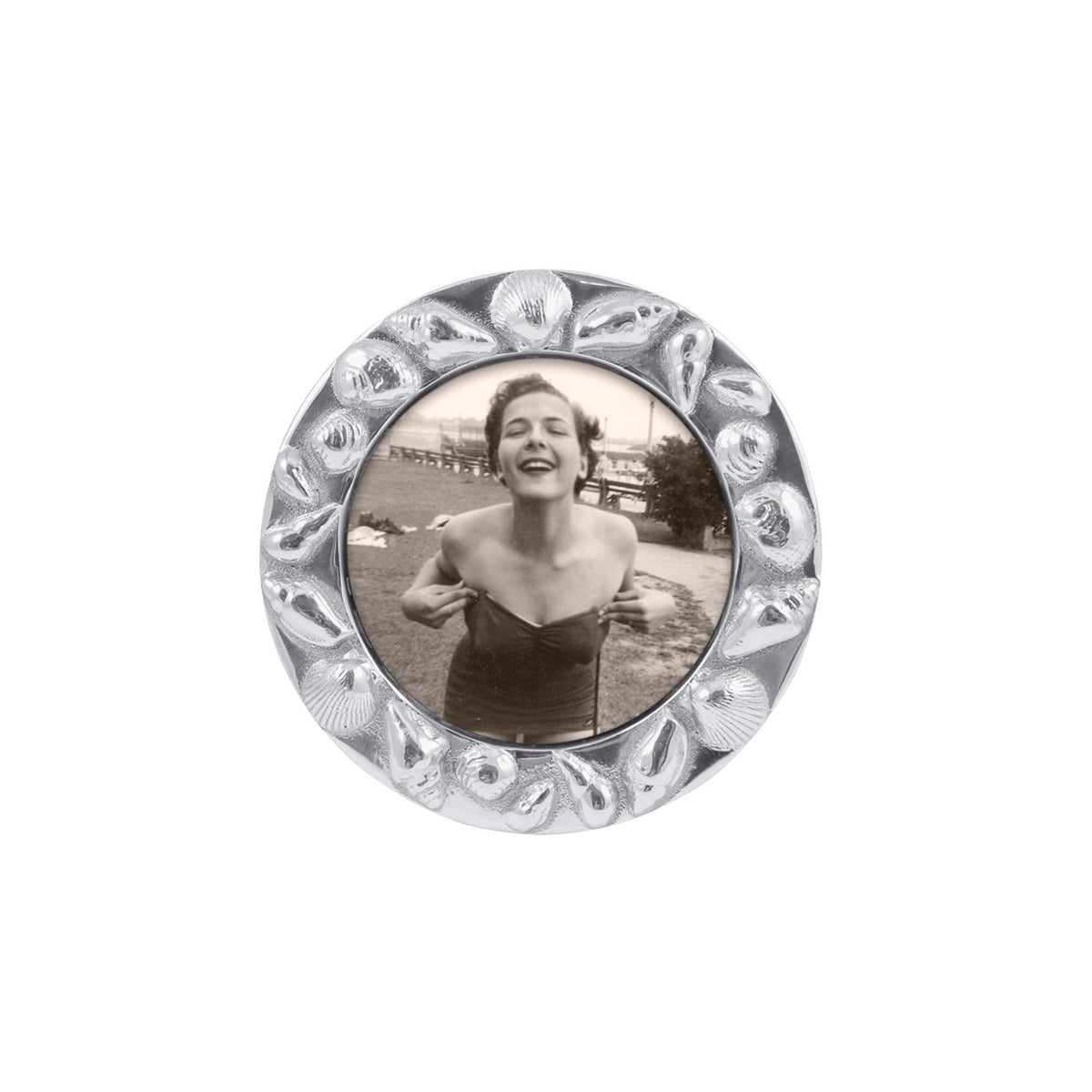 Round Seashell Border 4x4 Frame