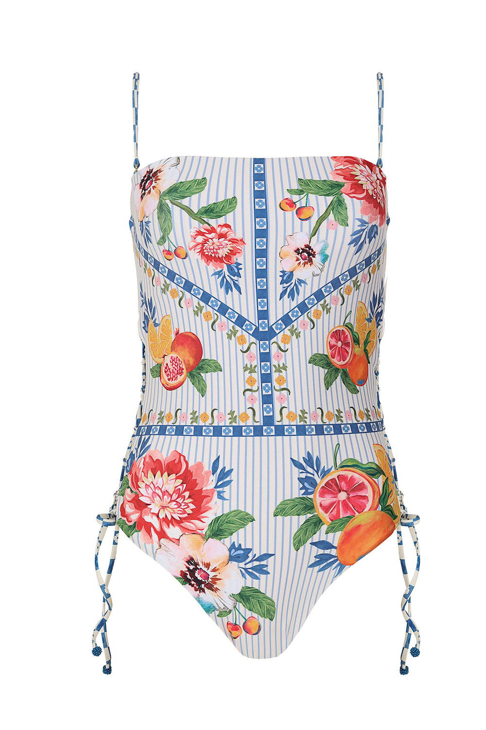 Posh One-Piece Swimsuit in White