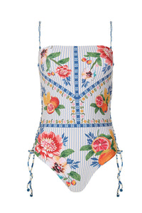 Posh One-Piece Swimsuit in White