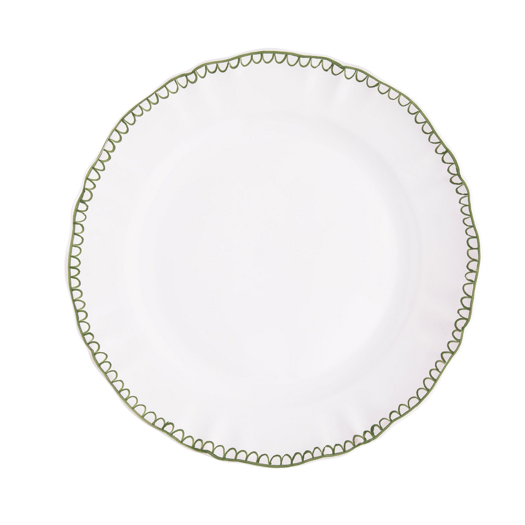 Bouclette Salad Plate in Green