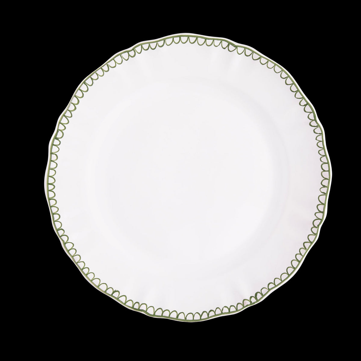 Bouclette Salad Plate in Green
