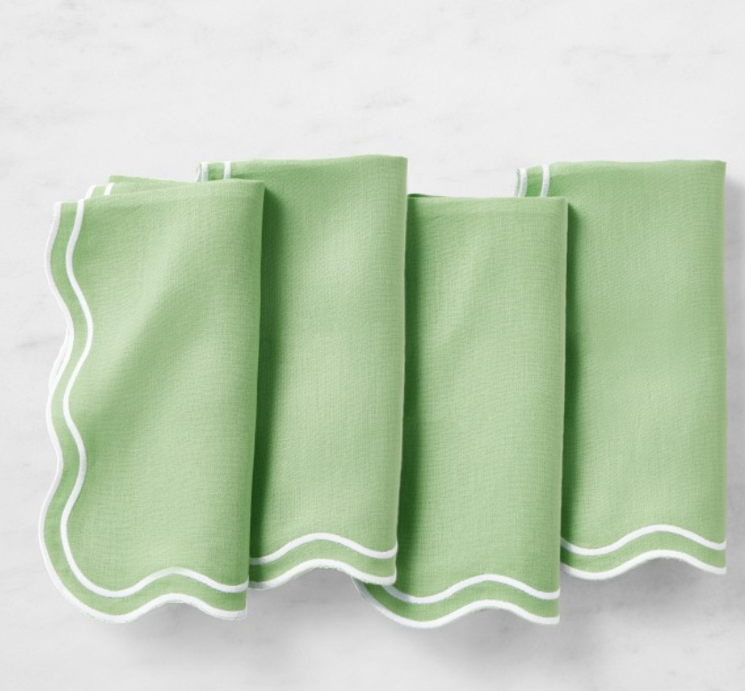 AERIN Scalloped Napkins, Set of 4