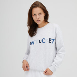 Denim Letter Sweatshirt