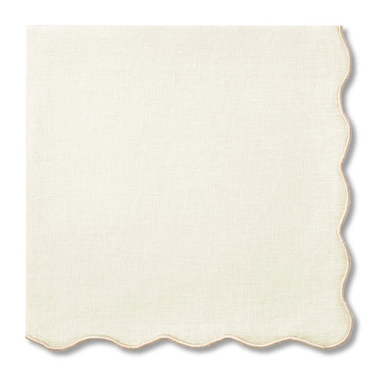 Vittoria Dinner Napkins in Beige, Set of 2