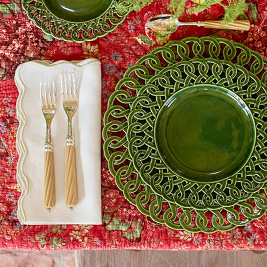 Aerin - Vittoria Dinner Napkins in Beige, Set of 2