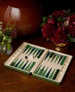 Enzo Travel Backgammon in Verde