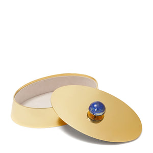 Ornella Brass Box in Lapis