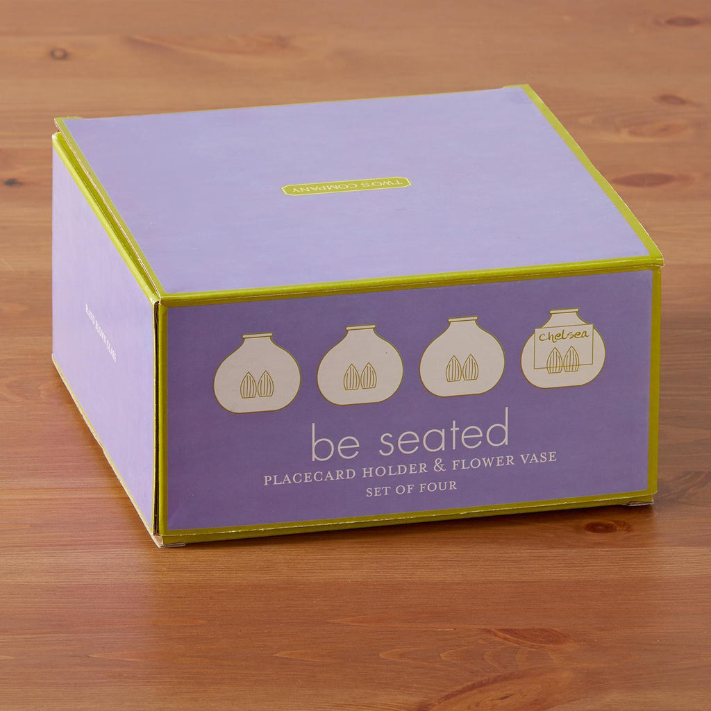 Be Seated Flower Place Card Holder, Set of 4