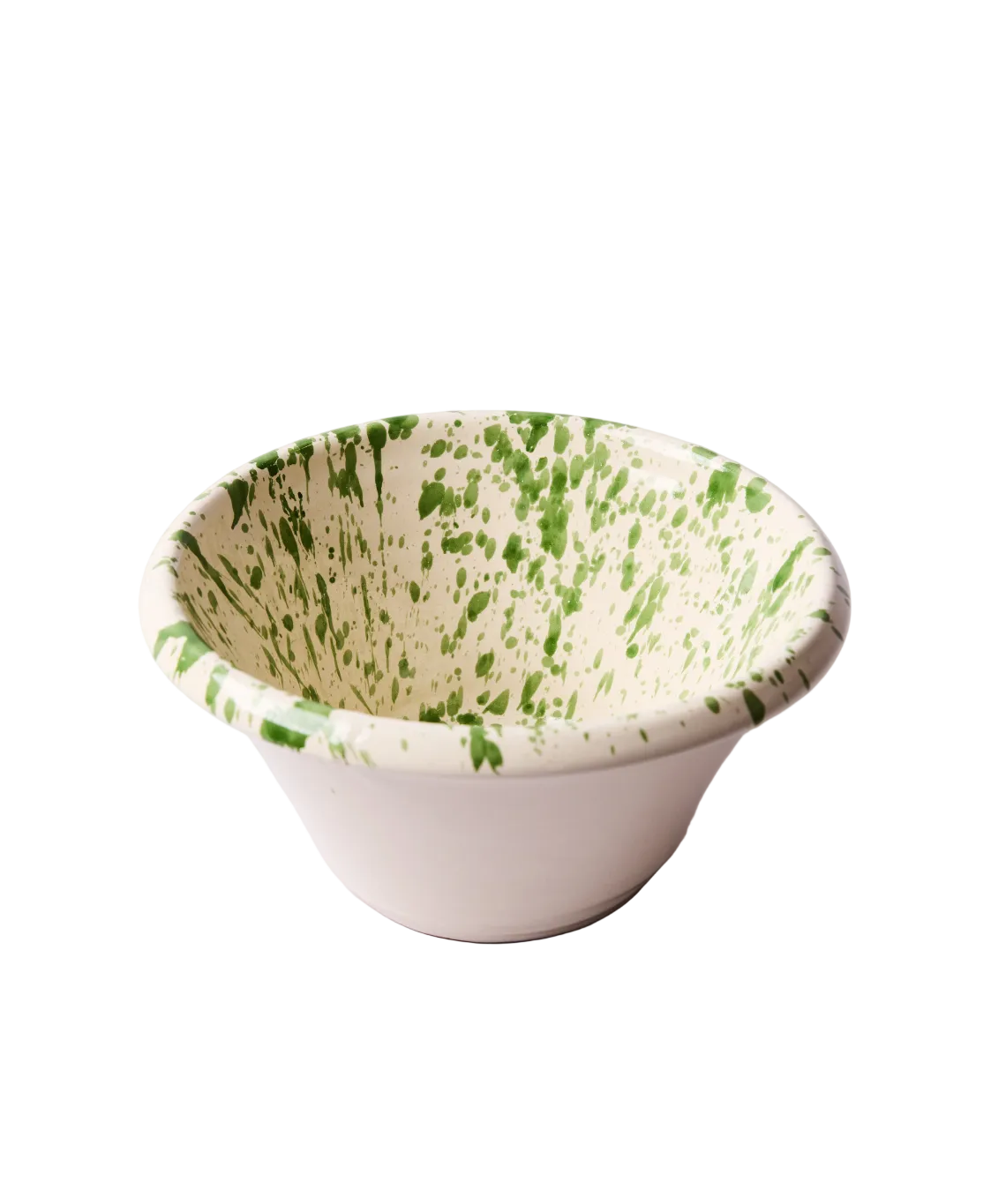 Montegranaro Green & White Splatterware Mixing Bowl