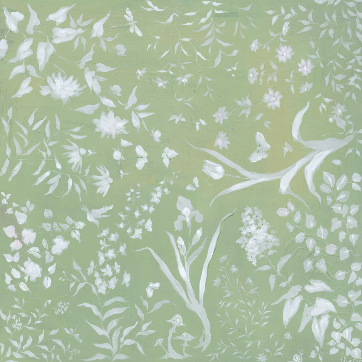 Square Pistachio Garden Print