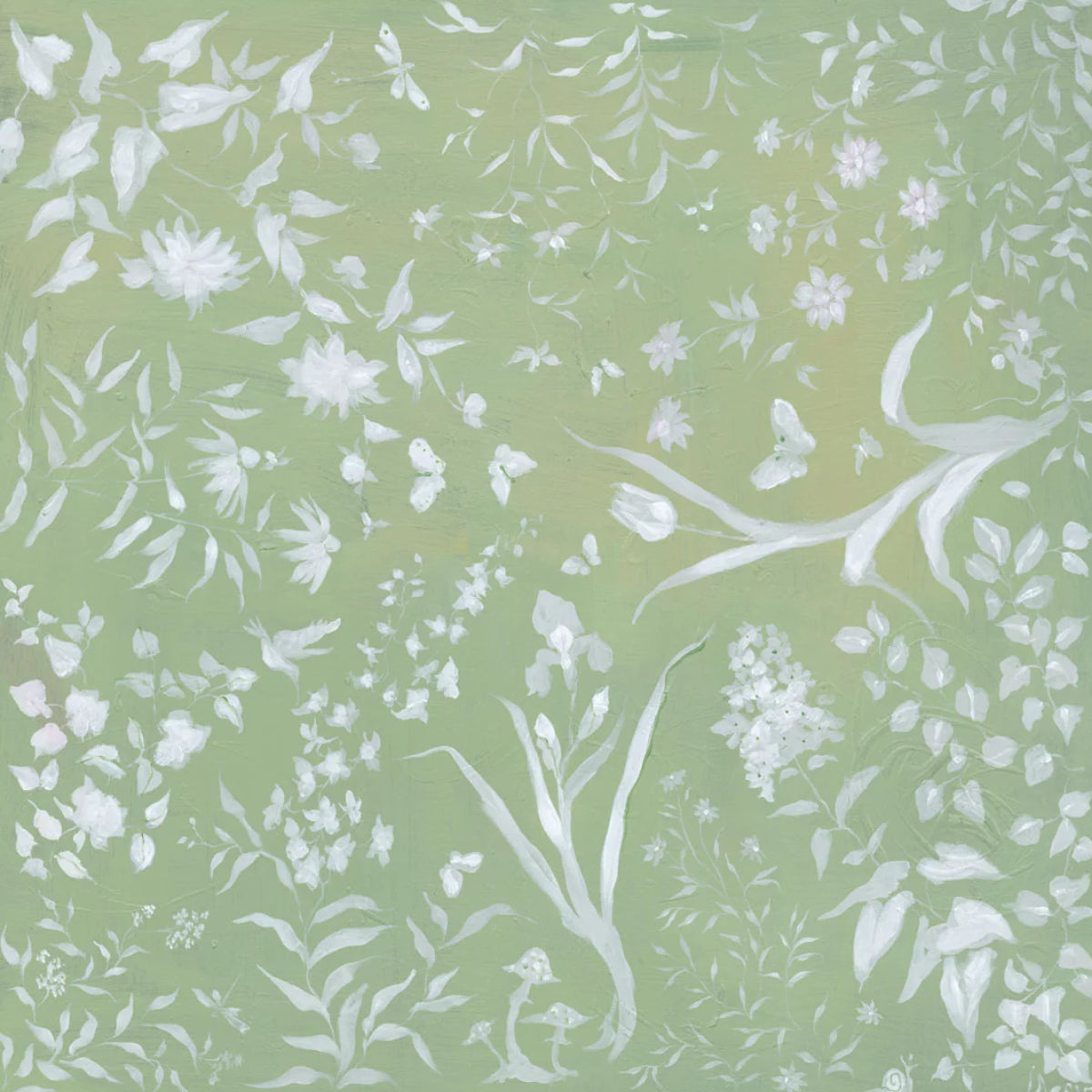Square Pistachio Garden Print