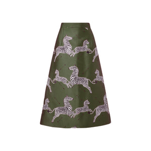 Mae x Scalamandre Hallie Skirt in Olive