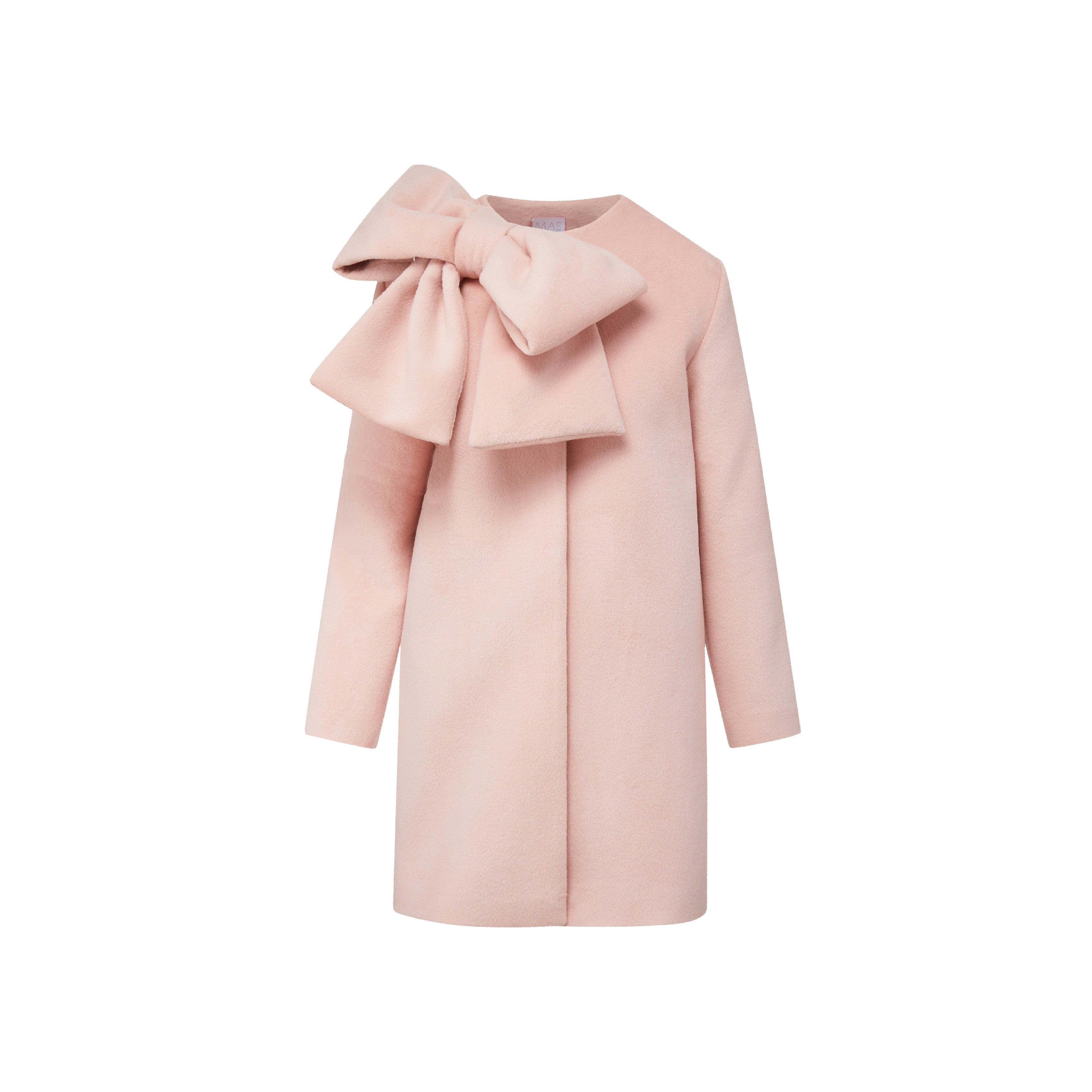 Phoebe Coat in Rose Meringue Wool Angora