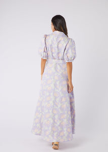 Charlotte Gown in Lilac Floral Jacquard
