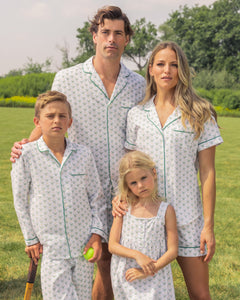 Kid's Twill Pajama Set in Match Point