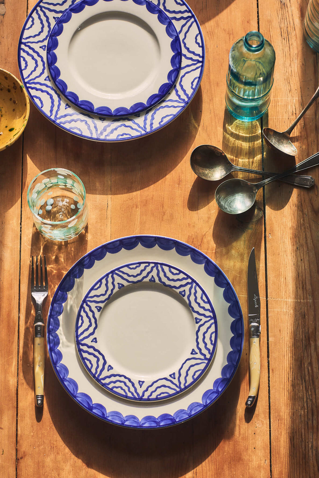 Blue Scallop Dinner Plate