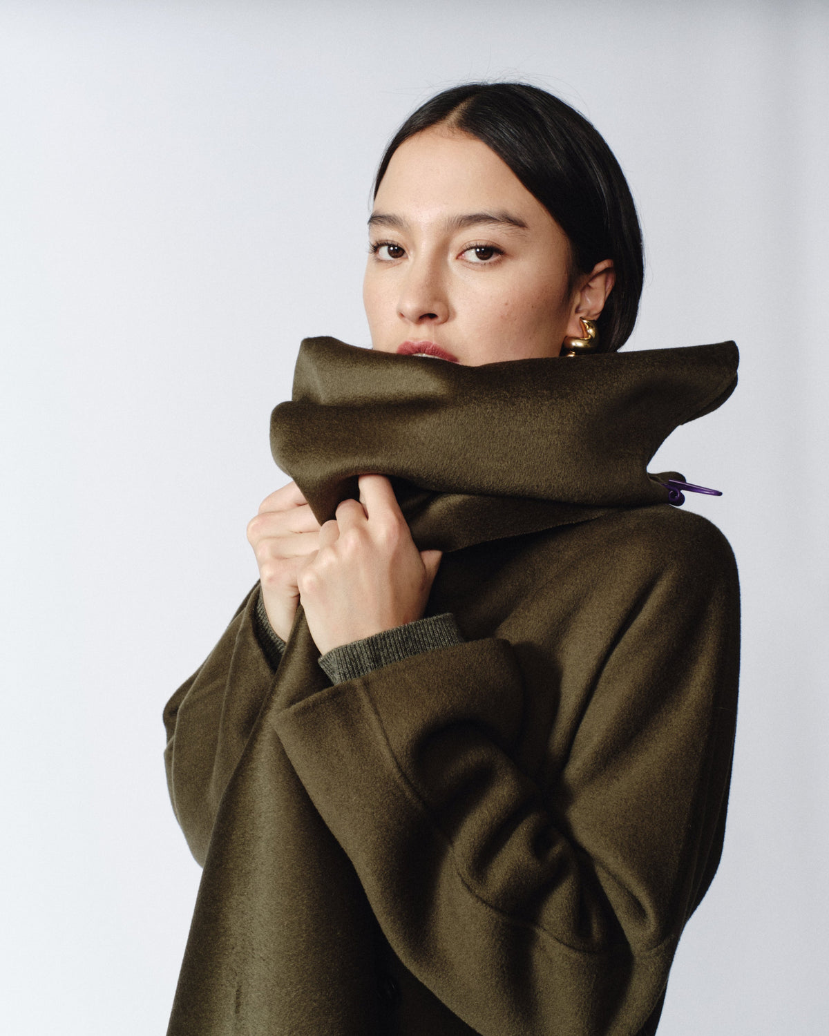 Nicola Cashmere Coat in Green